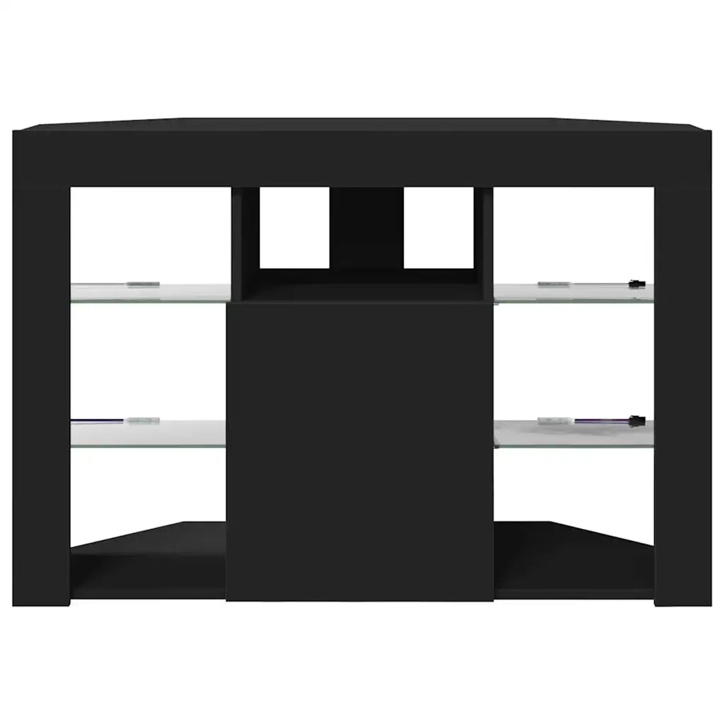 Mobile TV LED-Credenza per TV con LED-Console TV Angolare Nero 101 x 40 x 68 cm Legno multistrato