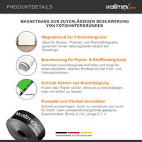 Nastro ponderale magnetico, 2,7 m, per la ponderazione di sfondi in carta e tessuto per lo studio fotografico, ideale per la fotografia in interno