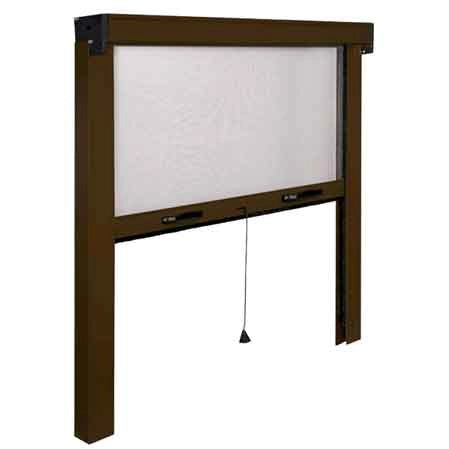 ZANZARIERA AVVOLGIBILE VERTICALE 120x160 cm - Bronzo