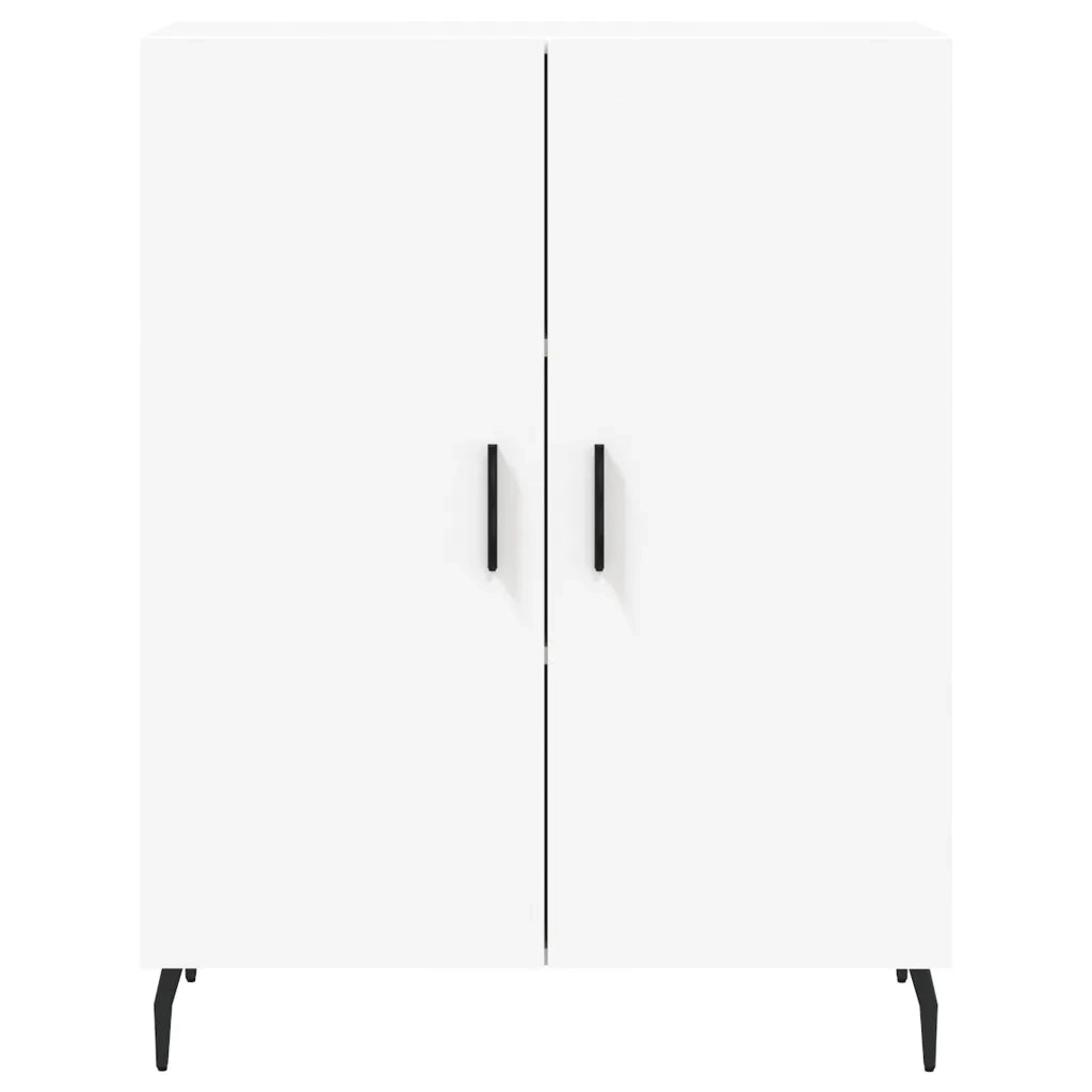 Credenza-Buffet-Armadio da cucina Bianca 69,5x34x180 cm in Legno Multistrato 723190