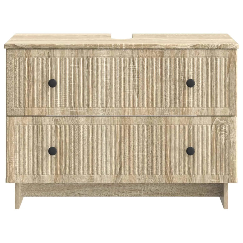 Armadio per Lavabo da Bagno EDE Rovere Sonoma 82 x 41 x 59 cm 895917