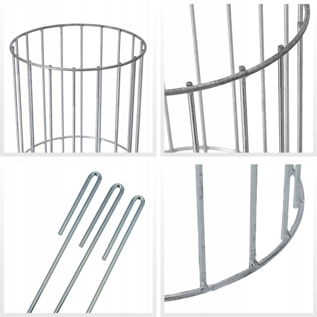 Pergola da giardino KADAX per piante e fiori, palo in metallo da 120 cm + ancoraggi
