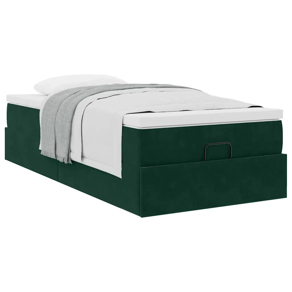 Struttura Letto Pouf con Materasso 80x200 cm Velluto 3311150