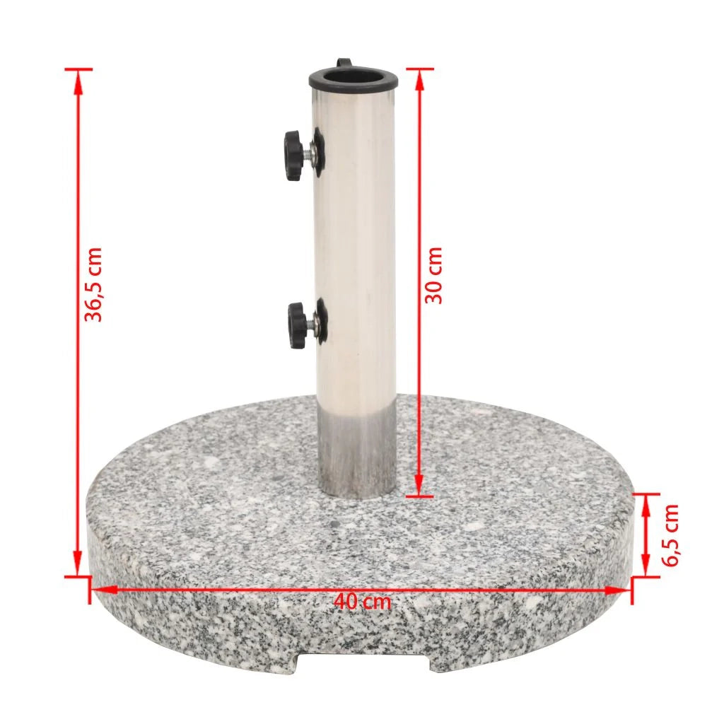 Base per ombrellone finitura granito tubo tondo in acciaio inox 22 kg 2202092