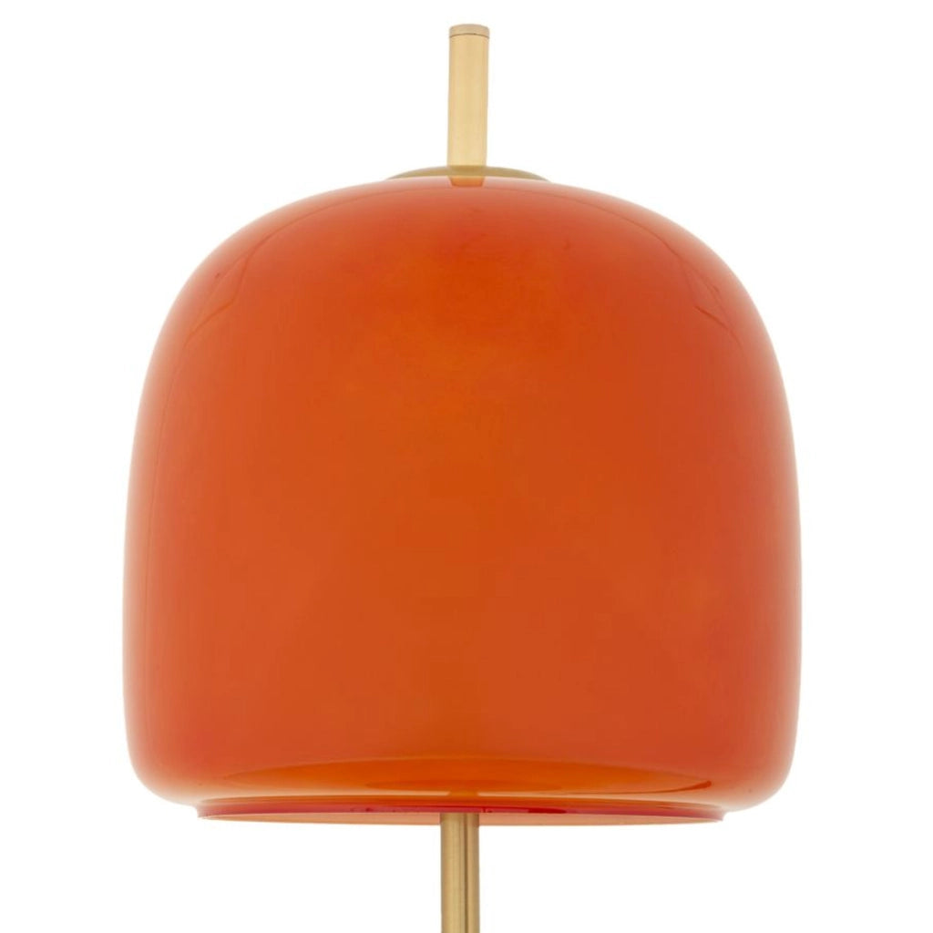 Lampada da Tavolo VKH923, Arancione, Vetro, 30x16x53 cm