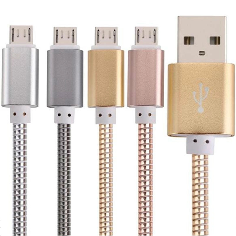CAVO USB RICARICA TRASFERIMENTO DATI SMARTPHONE ANDROID PC IN ACCIAIO RESISTENTE
