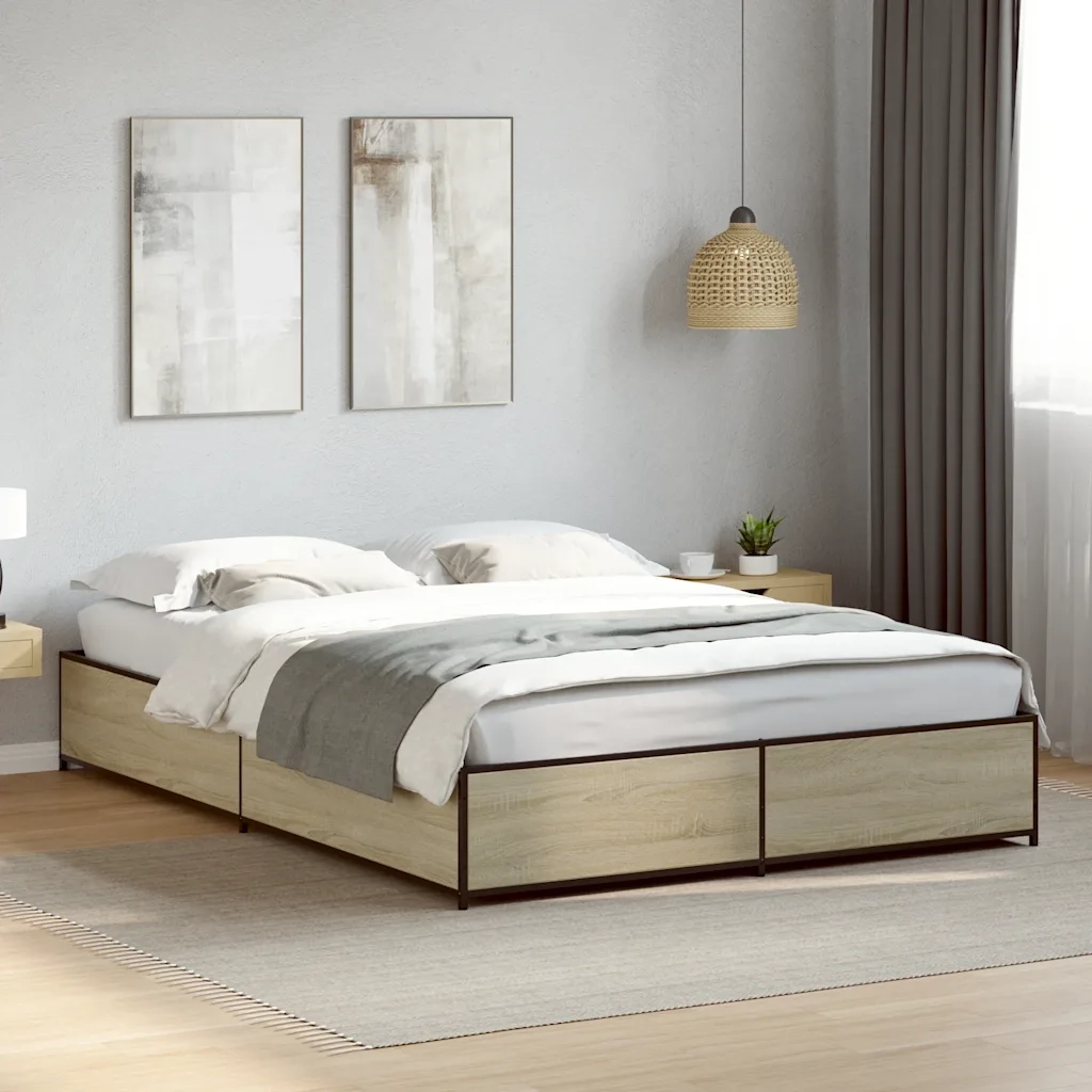 Giroletto Rovere Sonoma 150x200 cm in Legno Multistrato Metallo 3279838