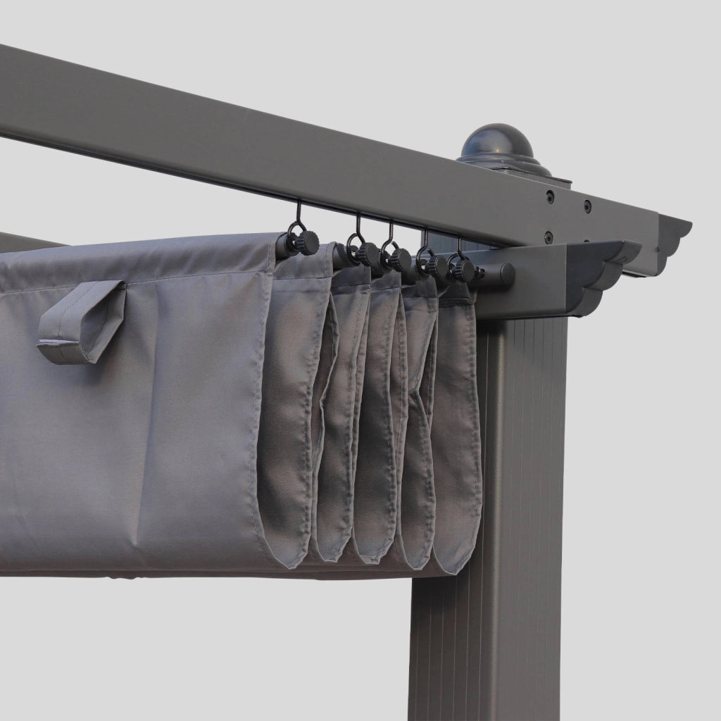 Telone per pergola condate  in poliestere  3x4 m, grigio
