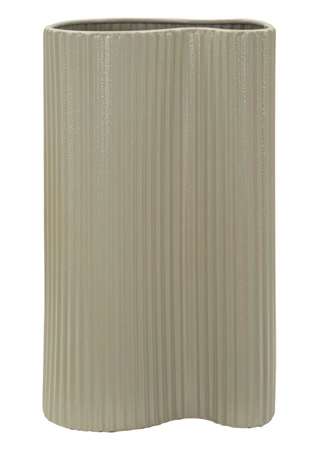 Vaso Frankfurt 21x12x36 cm in Ferro Bianco