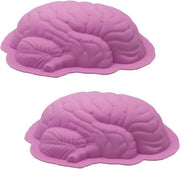 Siliconen forma per dolci a tema Halloween - forma per torta di cioccolato a forma di cervello - set di due forme per cervello da forno - forma per cervello in silicone