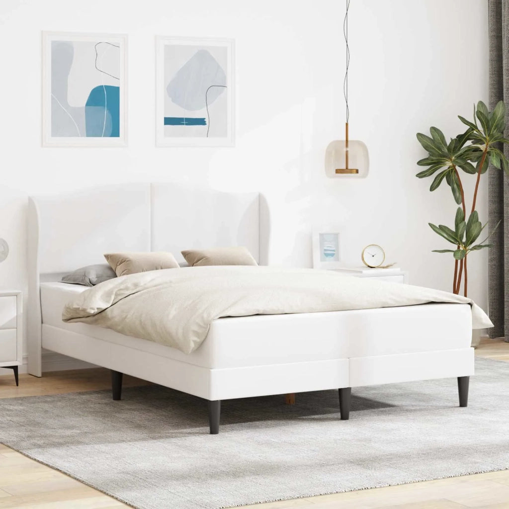 Struttura del letto con testiera Bianco 160 x 200 cm Similpelle