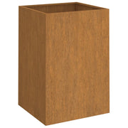 Fioriera rialzata per piante e fiori terrazza giardino 52 x 48 x 75 cm acciaio corten marrone 02_0037686