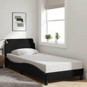 Giroletto con Testiera Dover Nero 90x200 cm Tessuto 373107