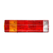 Lampada posteriore destra con 7 funzioni e dispersore striato, 480x113x90 mm, per DAF, MB Atego, Breckner Germany, codice OEM 1522386, 4.62376, A0035445303, A0035445703