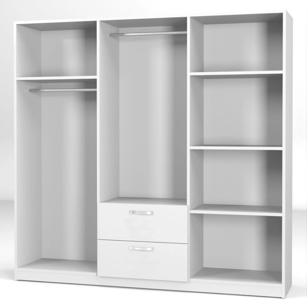 Armadio 6 ante e 2 cassetti GRD4262023 colore rovere 200x45x180H