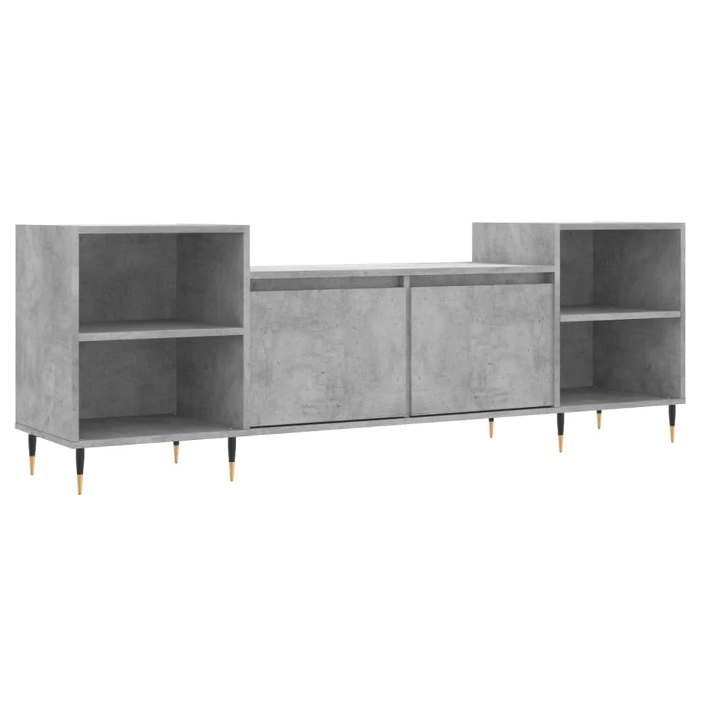 Mobile TV multimediale scaffale TV credenza mobile TV sala da pranzo soggiorno camera da letto 160 x 35 x 55 cm legno ingegnerizzato grigio 02_0026062