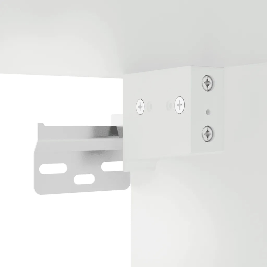 Mobile Porta TV a Parete Bianco Lucido 40x34,5x100 cm 816682