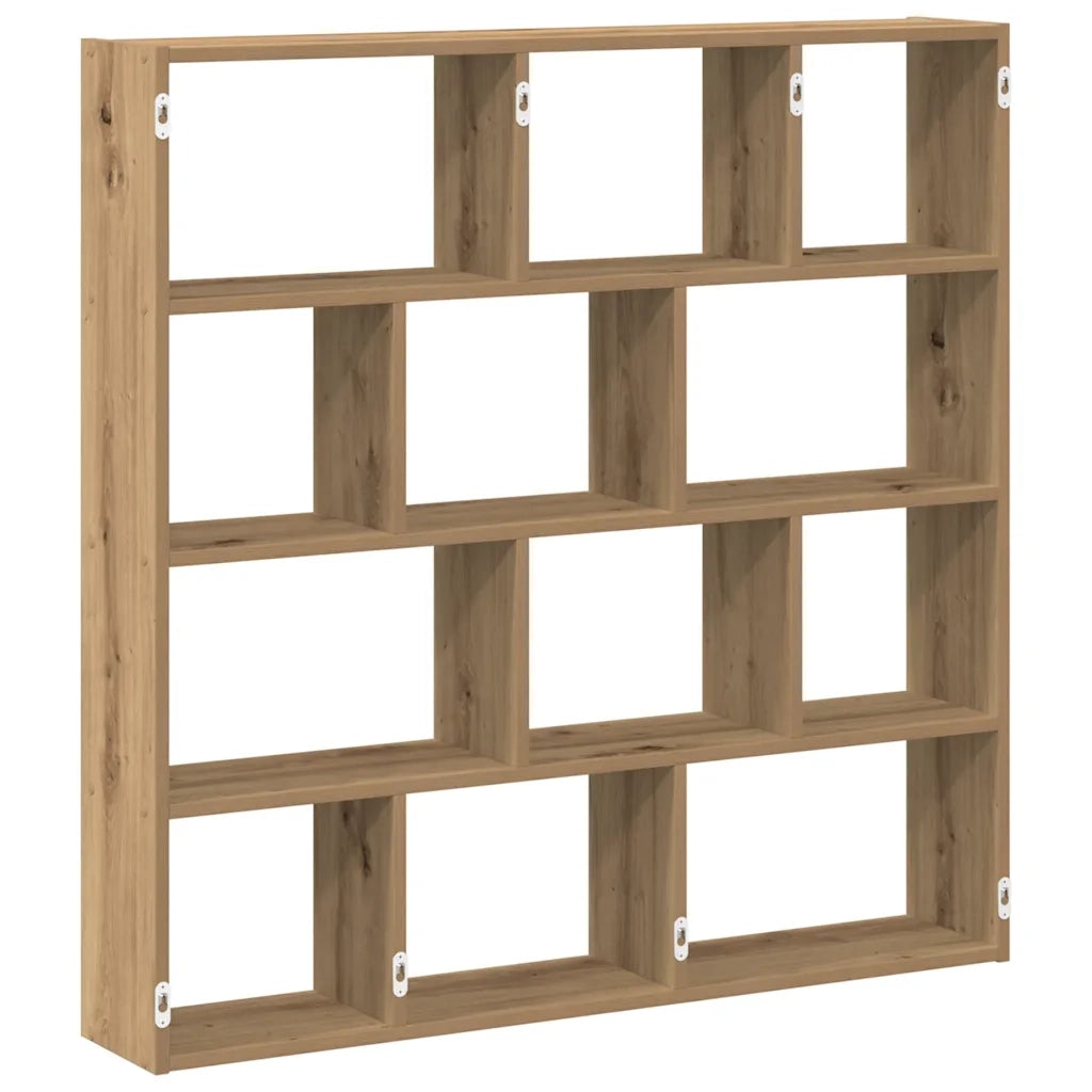 vidaXL Mensola a Muro Cubo 12 Scomparti Truciolato Rovere Artigianale