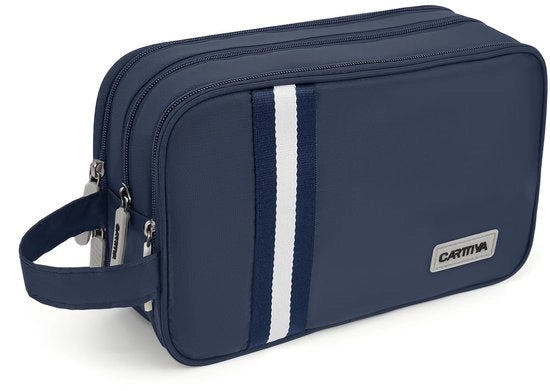 Toilette per Uomo con Ripristino Cosmetico, Borsa di Toilette con Chiusura Eterna, Grande Spazio di Archiviazione, Borsa di Toilette (Blu, 5,51L)