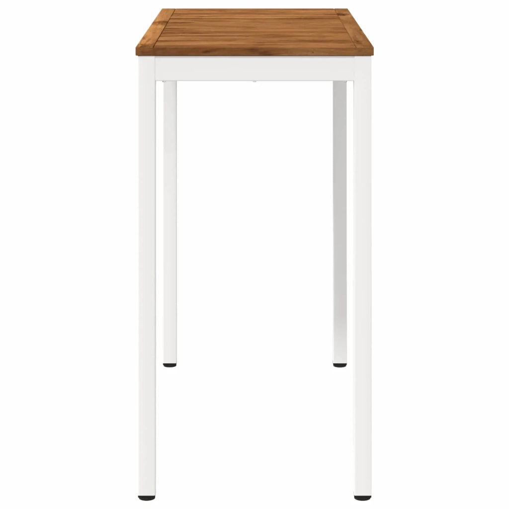 Tavolo Bar da Giardino Naturale e Bianco 108,5 x 55 x 105 cm 901341