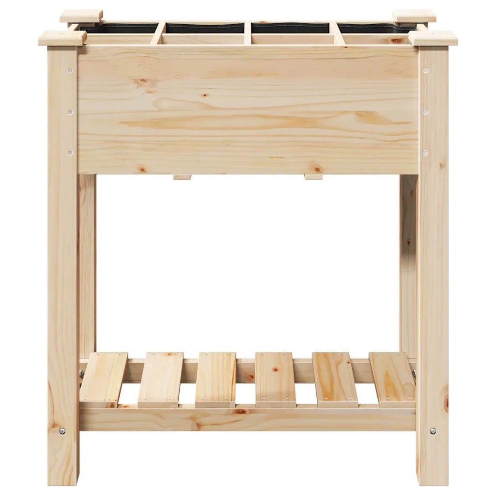 Vaso da giardino con lo scaffale Beige 71 x 37 x 76,5 cm 42006579