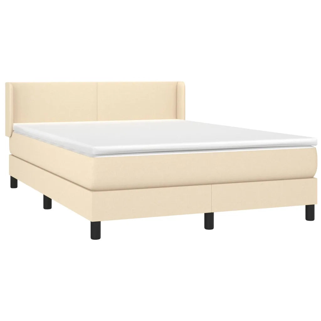 Giroletto a Molle con Materasso Crema 140x200 cm in Tessuto cod mxl 54402