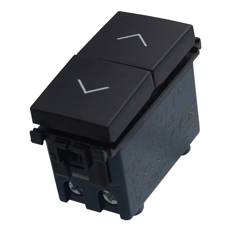 Pulsante Doppio Saliscendi 1P+1P 10A Colore Nero Compatibile Con Vimar Arke