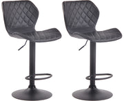 Set 2 sgabelli bar Cork in similpelle nero,nero