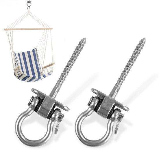 Supporto oscillante con capacità di carico 500kg - Oscillatore - Appoggio per appendiabiti - Set di fissaggio - Acciaio inossidabile - Rotativo e facile da installare - Appoggio oscillante