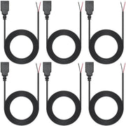 Cavo USB - Pacchetto da 6 - 1 metro - 12V/3A - Coda di cavallo - Filo nudo