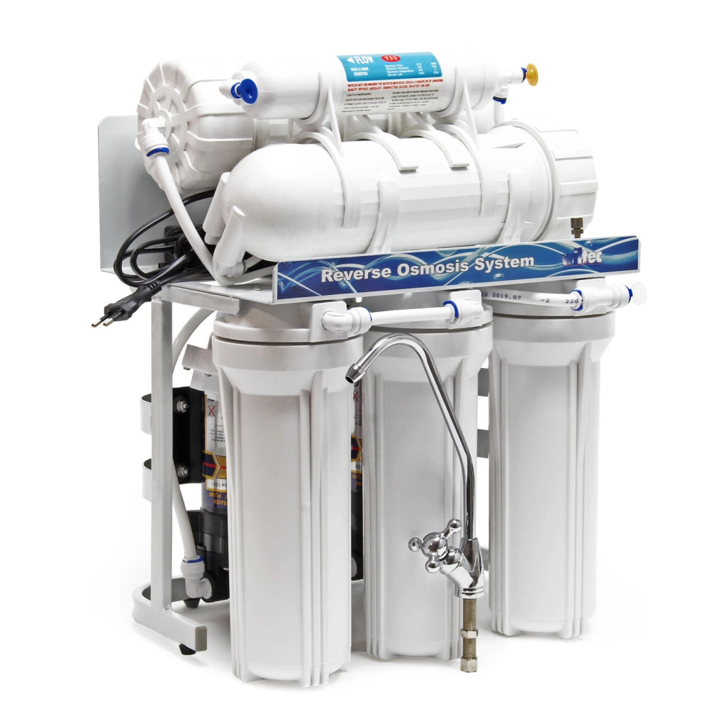 Naturewater NW-RO400-E2 Impianto osmosi inversa, filtrazione 5 stadi con pompa, membrana RO 1500l/giorno