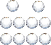 10 pezzi di grandi lenti acriliche rotonde 52 mm - lenti acriliche rotonde levigate - retro lucido lenti acriliche trasparenti - lenti acriliche rotonde con glitter - creazione di gioielli