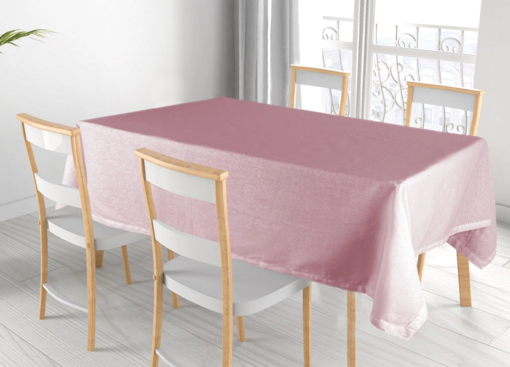 Tovaglia Cucina Soggiorno In Cotone Con Orlo A Giorno In Tinta Unita Ajour - 140x300cm - Polignac