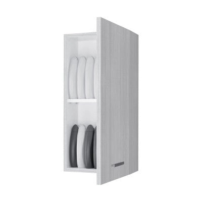 Pensile bagno sospeso 35 cm grigio con ripiano regolabile Desya