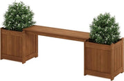 Cassa per piante in finitura teak - 18212 (B) x 447 (H) x 2896 (D) cm.