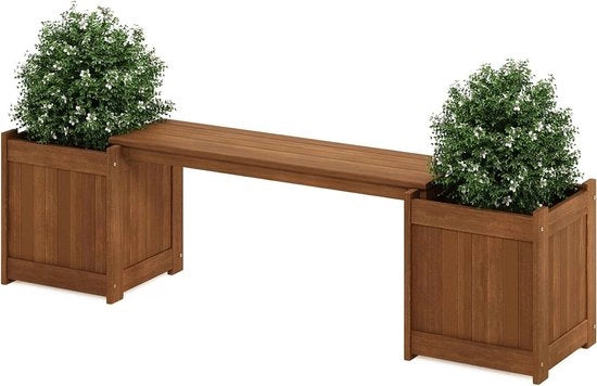 Cassa per piante in finitura teak - 18212 (B) x 447 (H) x 2896 (D) cm.