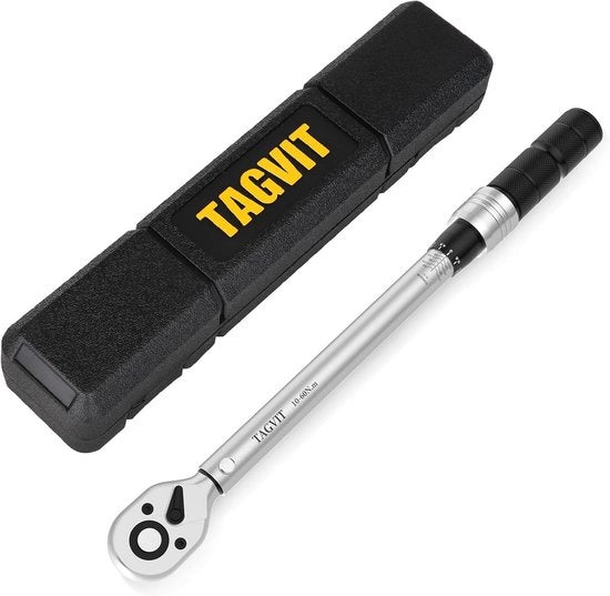 Chiave di Accensione per Motocicletta e Bicicletta 3/8" ± 3% Errore di Precisione 10-60 NM con Scatola Portatile per Auto e Motocicletta Manutenzione