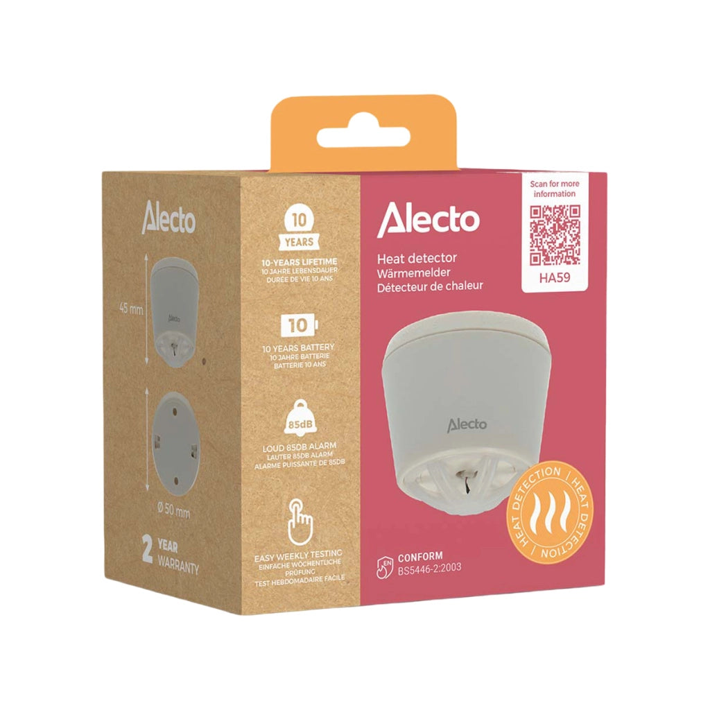 Rilevatore di Calore per Casa / Garage / Magazzino con Allarme 85 dB Bianco Alecto