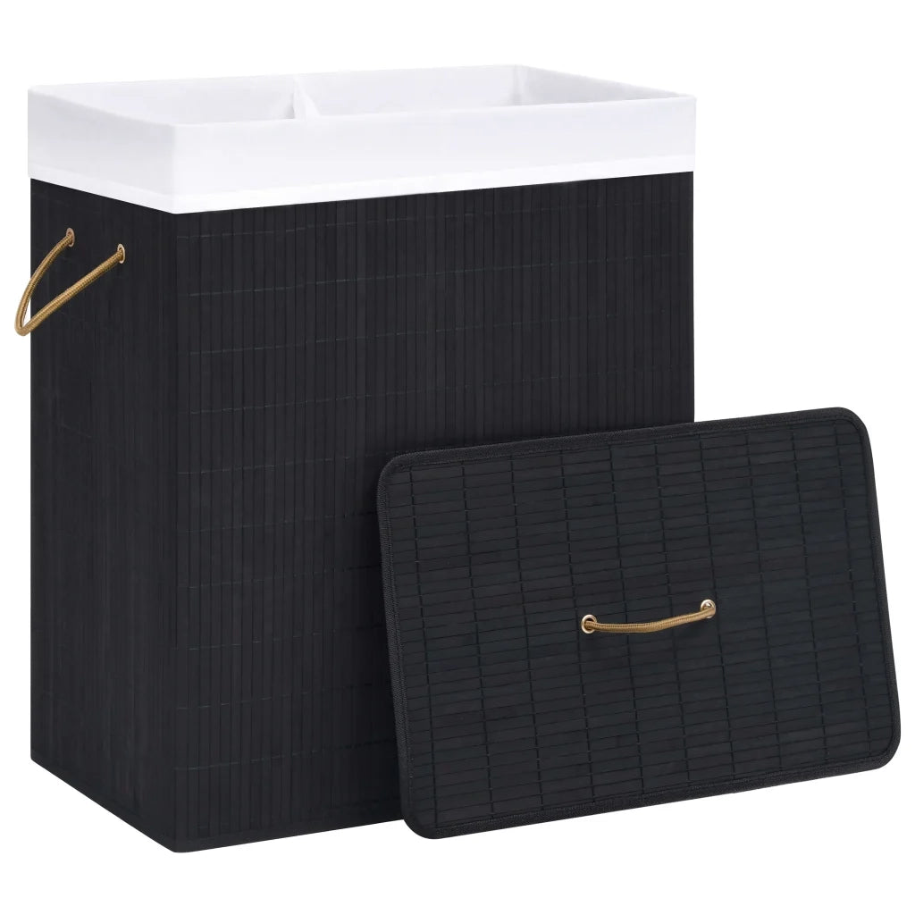 Cesto Portabiancheria in BambÃ¹ Nero 100 L cod mxl 51316