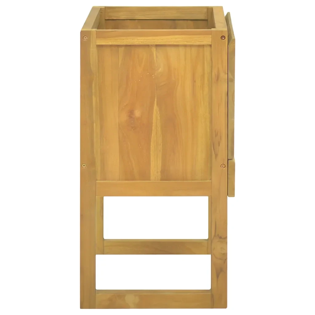 Elegante mobiletto da bagno di design con vano contenitore 60 x 40 x 75 cm realizzato in legno di teak naturale 02_0046967