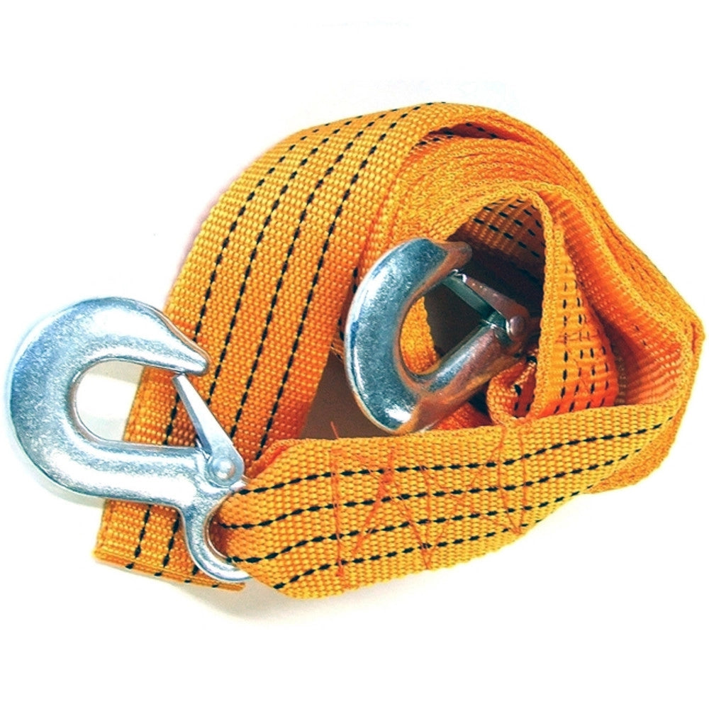 Trade Shop - Corda Traino Nastro Tensore Rimorchio Cavo Fune Max 1tonnellate Ganci Auto Moto -