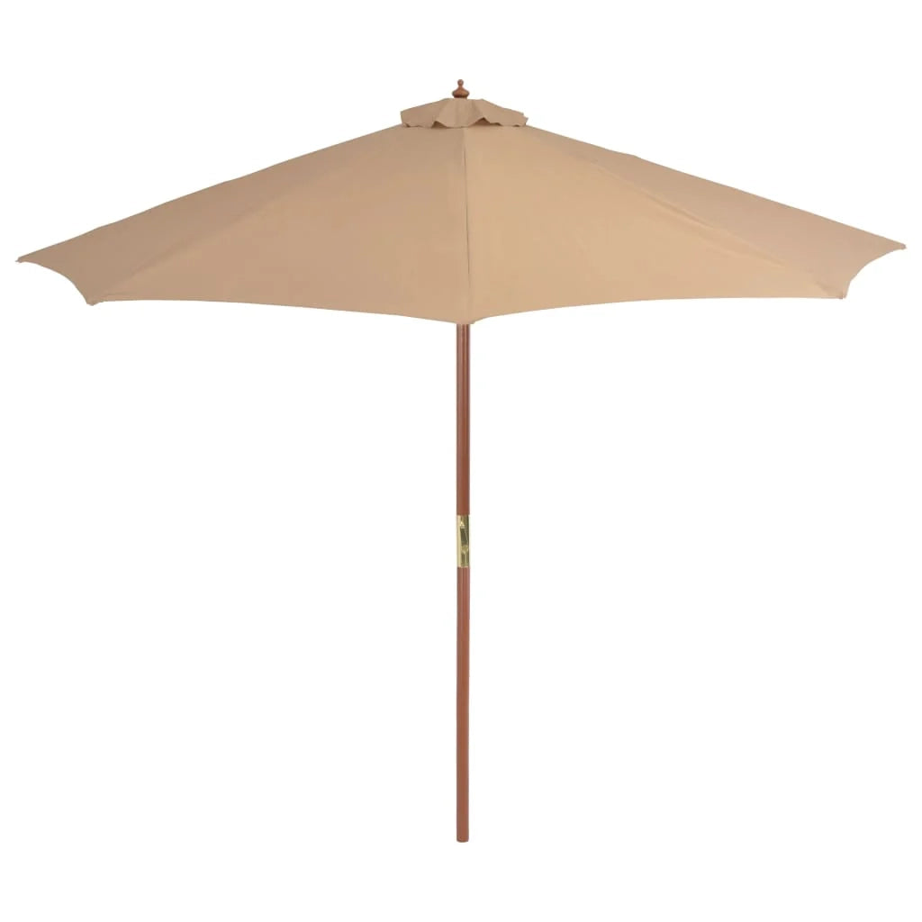 Ombrellone da esterno con palo in legno 300 cm color tortora 02_0008249