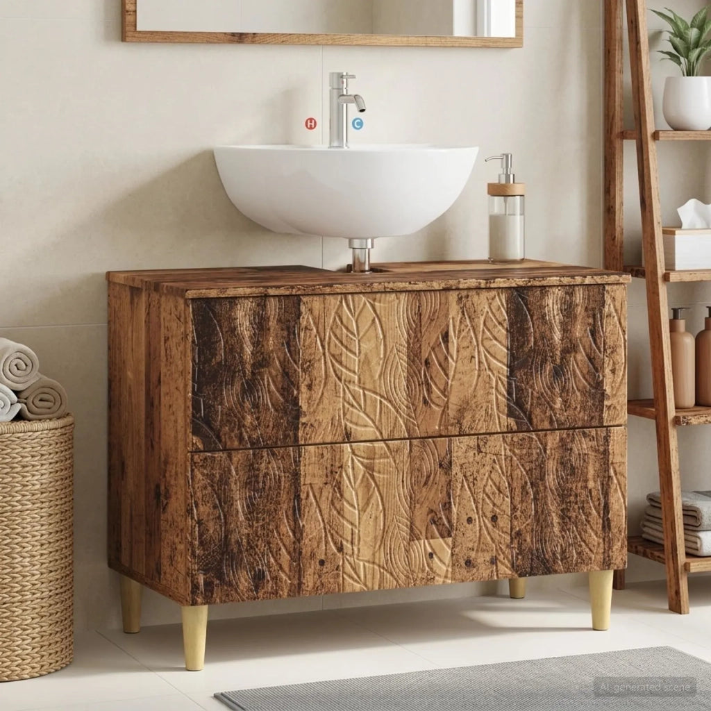 Armadio per Lavabo da Bagno DELFT Legno antico 82 x 41 x 59 cm 897023