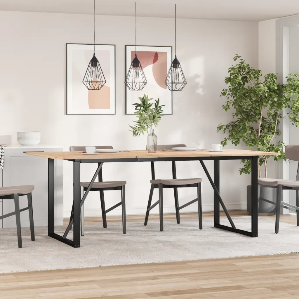 Telaio Gambe a O per Tavolo da Pranzo 180x80x73 cm in Acciaio
