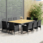 Set Pranzo da Giardino 11pz in Polyrattan Grigio 3058567