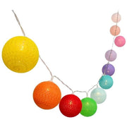 Ghirlanda di luce solare - LUMISKY - MIMY COLORS SOLAR - 3,80 m - Batuffoli di cotone - 10 lampadine - LED bianco caldo