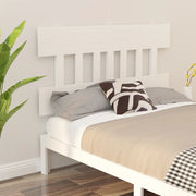 Testiera Letto-Testata-Testiera Decorativa Bianca 123,5x3x81 cm in Legno Massello di Pino