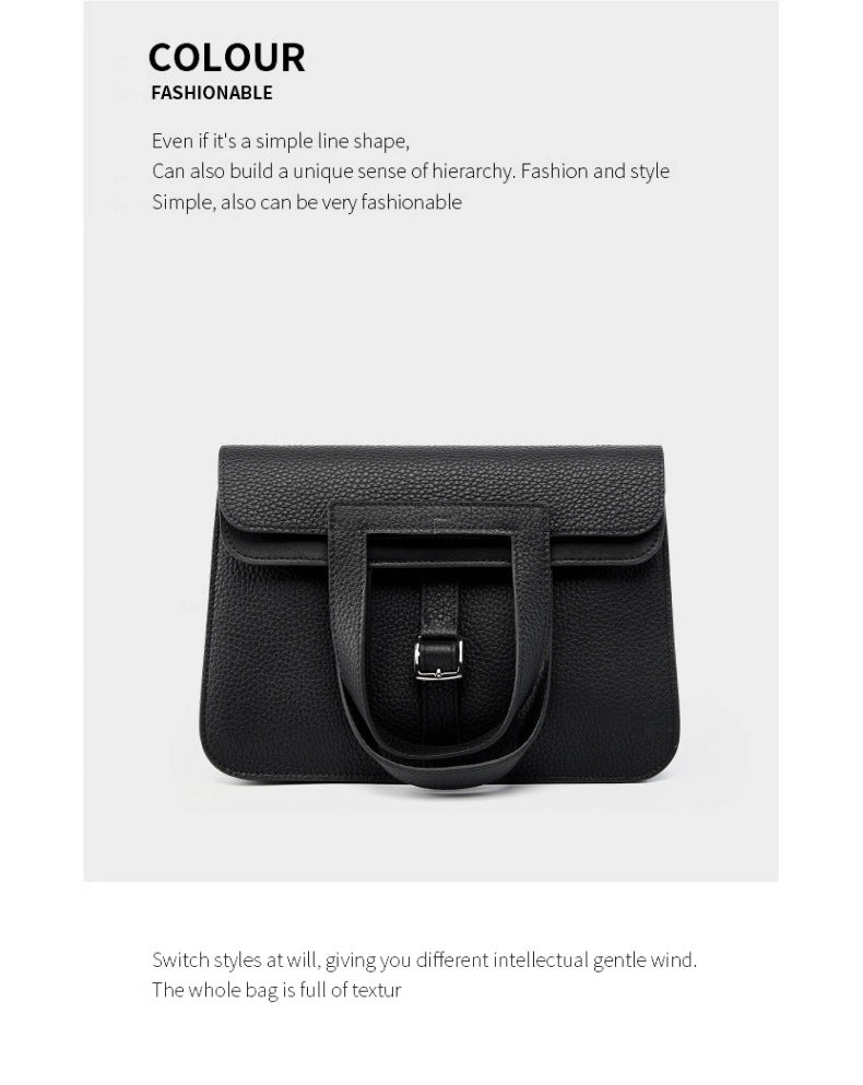 Borse casual da donna in vera pelle, nere