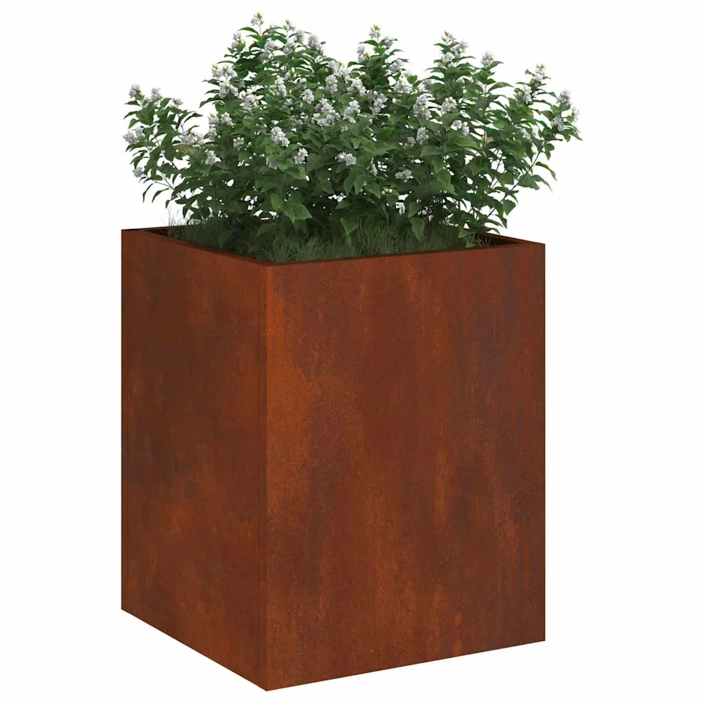 Vaso da giardino Acciaio resistente alle intemperie-Fioriera da Esterno-Contenitore per Piante 730288