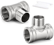Fitting a tripla via 304 acciaio inox - 1/4" maschio/femmina BSP - connessore - connessione impermeabile - hardware professionale